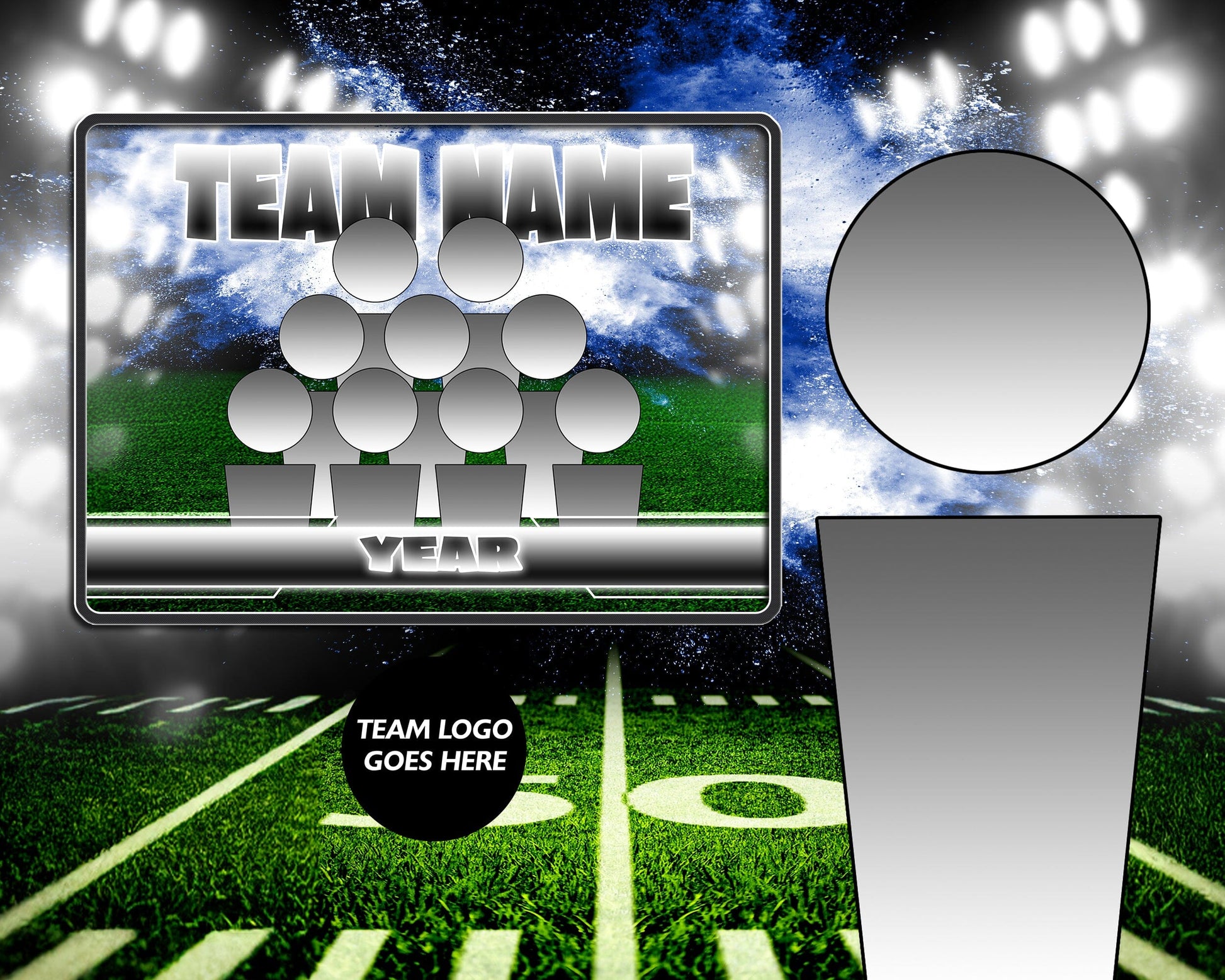 Illumination Football GreenScreen Team & Individual Graphics-Photoshop Template - PSMGraphix