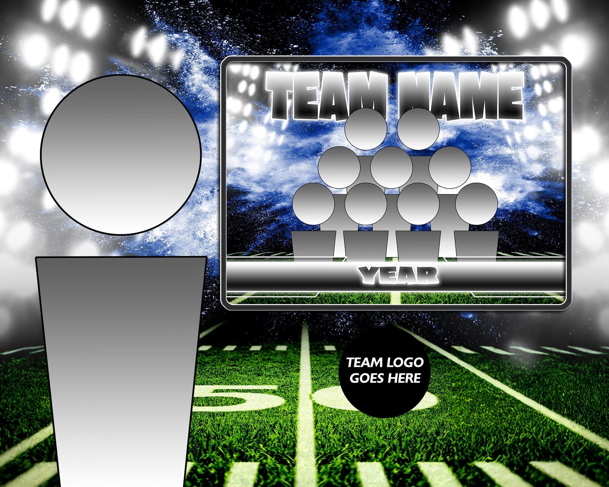 Illumination Football GreenScreen Team & Individual Graphics-Photoshop Template - PSMGraphix