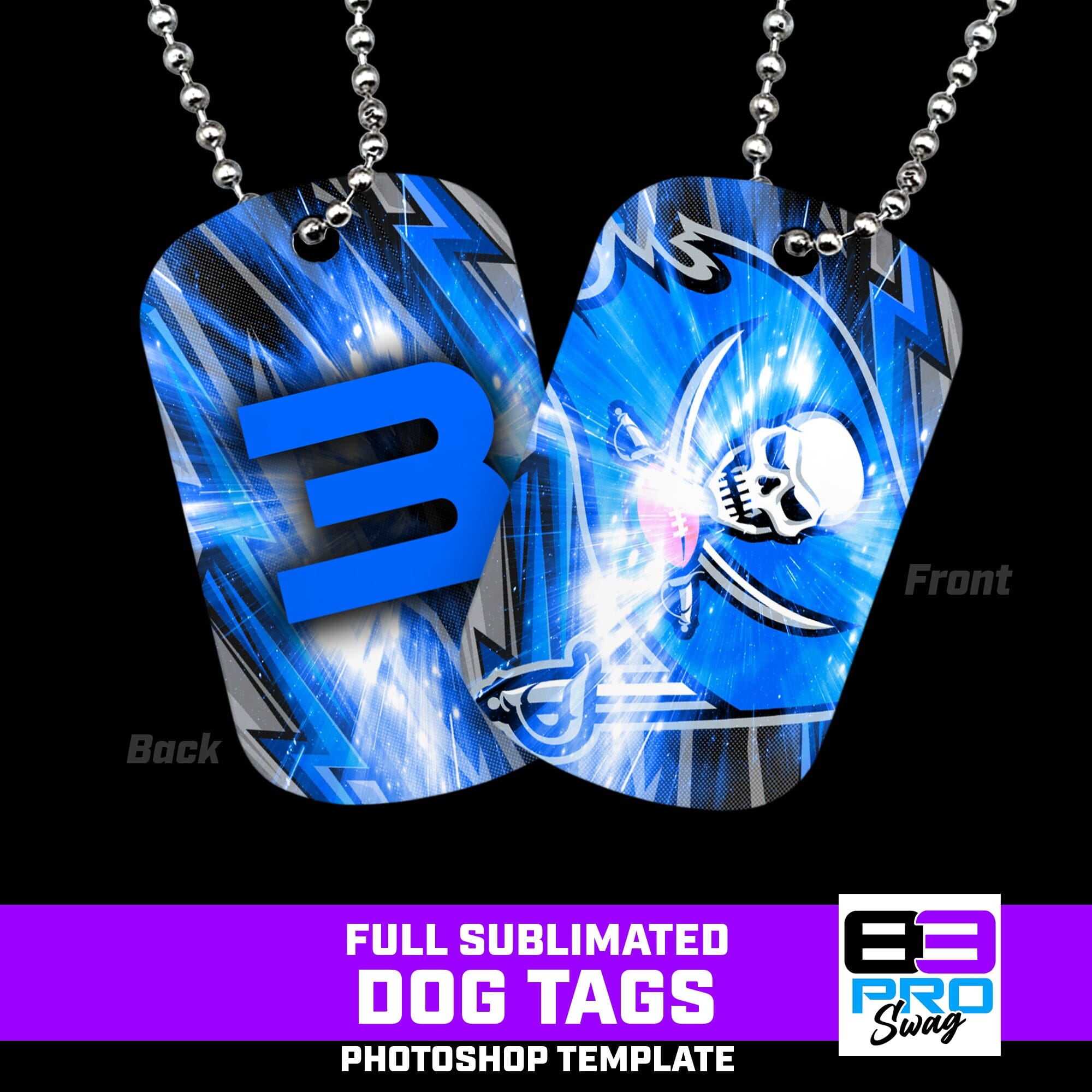 Dog Tags Template FLASH MultiSport PSMGraphix