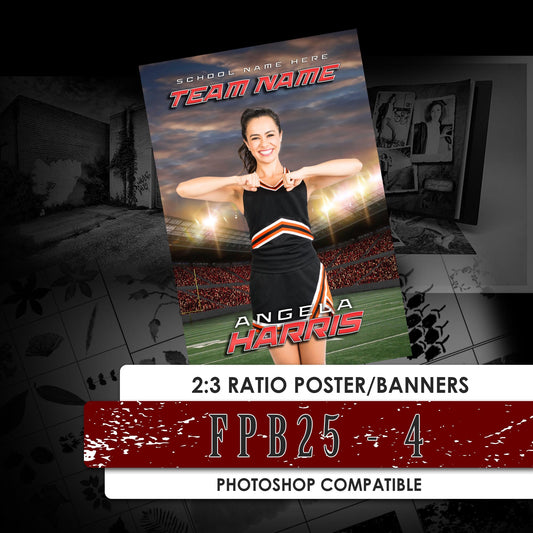 FPB25 - 4 - 2:3 Ratio Player Poster/Banner-Photoshop Template - PSMGraphix