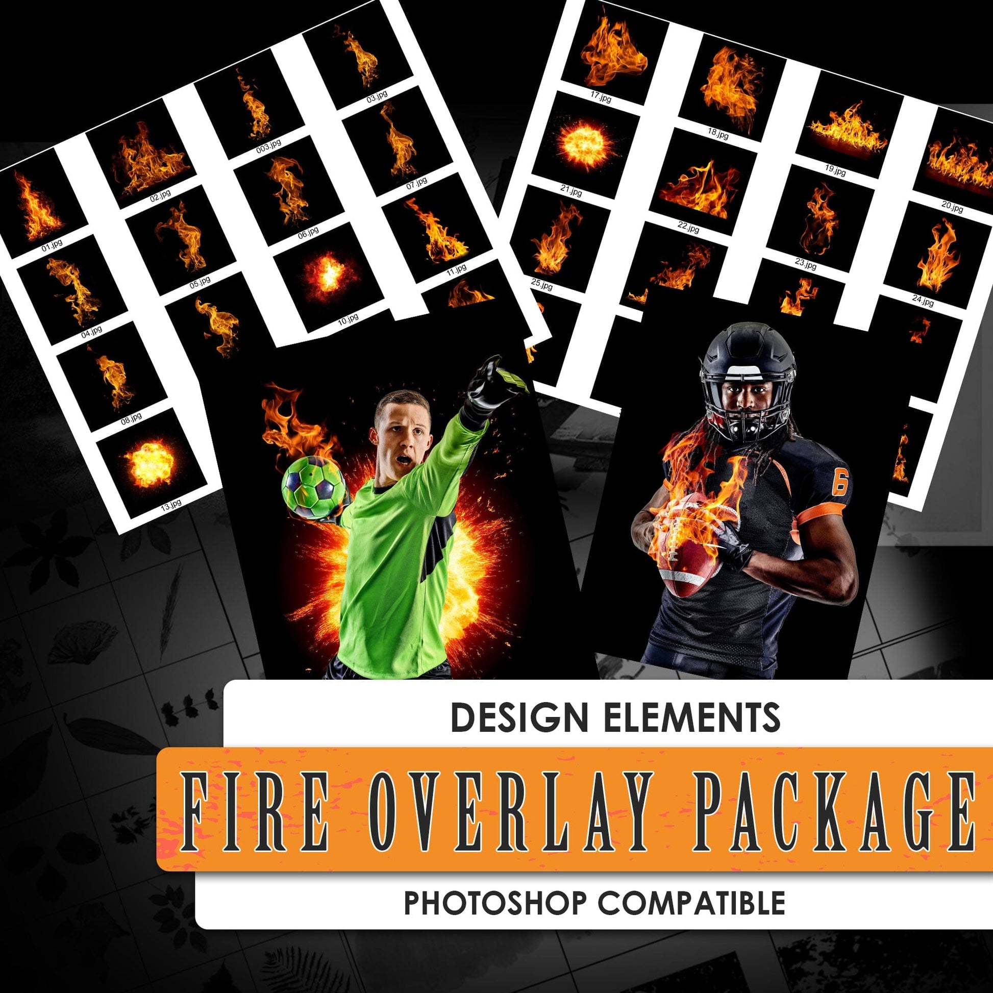 Fire Overlay Package-Photoshop Template - PSMGraphix