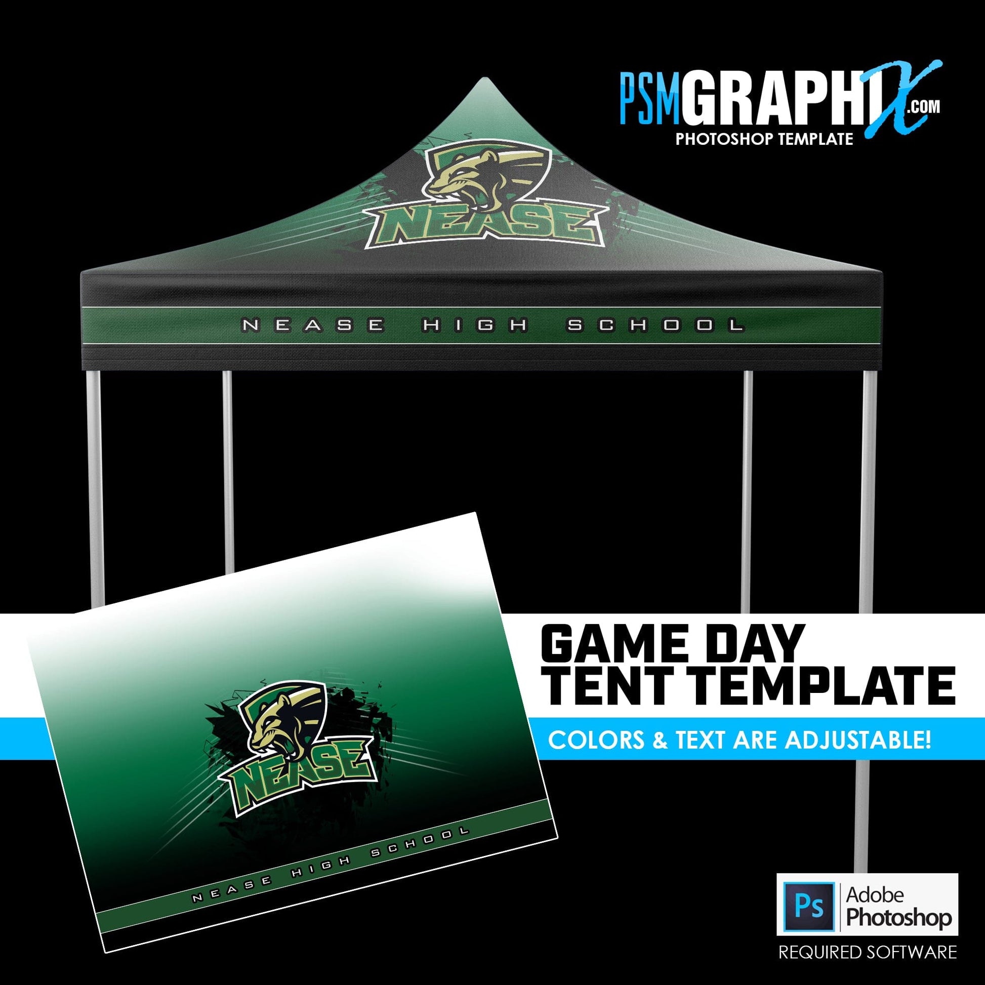 Breaker V.1 - Game Day Photoshop Tent Template-Photoshop Template - PSMGraphix