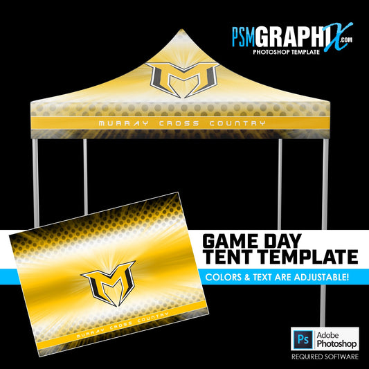 Superstar V.1 - Game Day Photoshop Tent Template-Photoshop Template - PSMGraphix