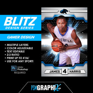 Gamer - BLITZ Series - Poster/Banner Template-Photoshop Template - PSMGraphix