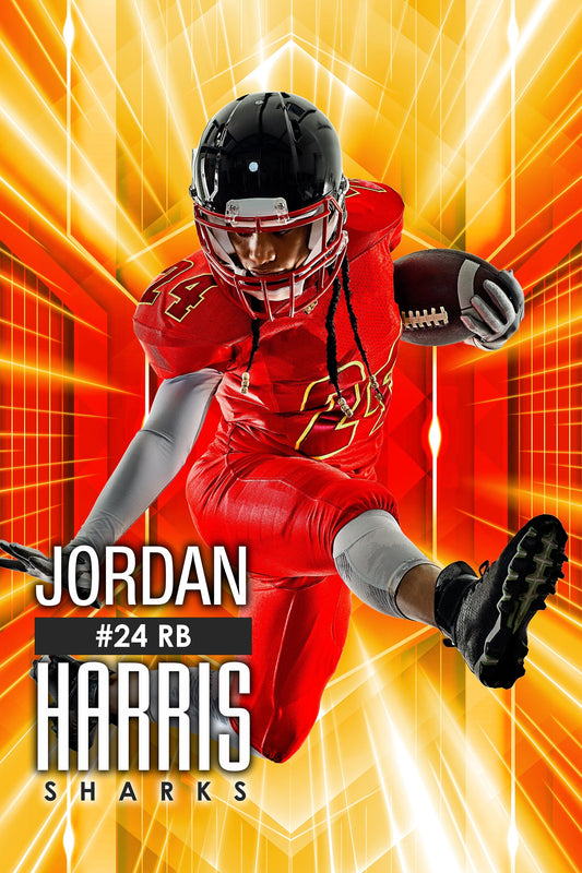 Grid Blast 2:3 Ratio Player Poster/Banner-Photoshop Template - PSMGraphix