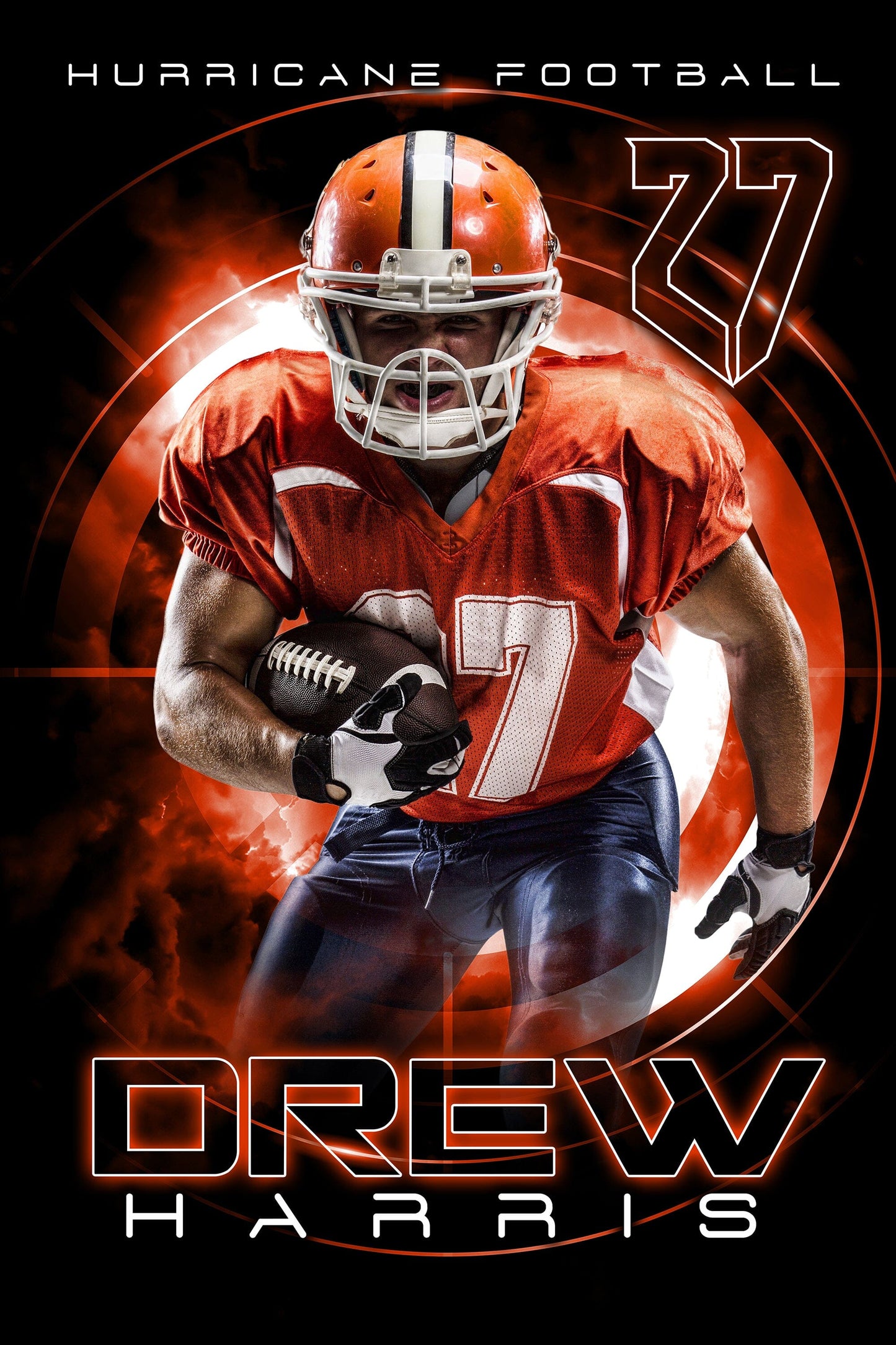 Hurricane 2:3 Ratio Player Poster/Banner-Photoshop Template - PSMGraphix