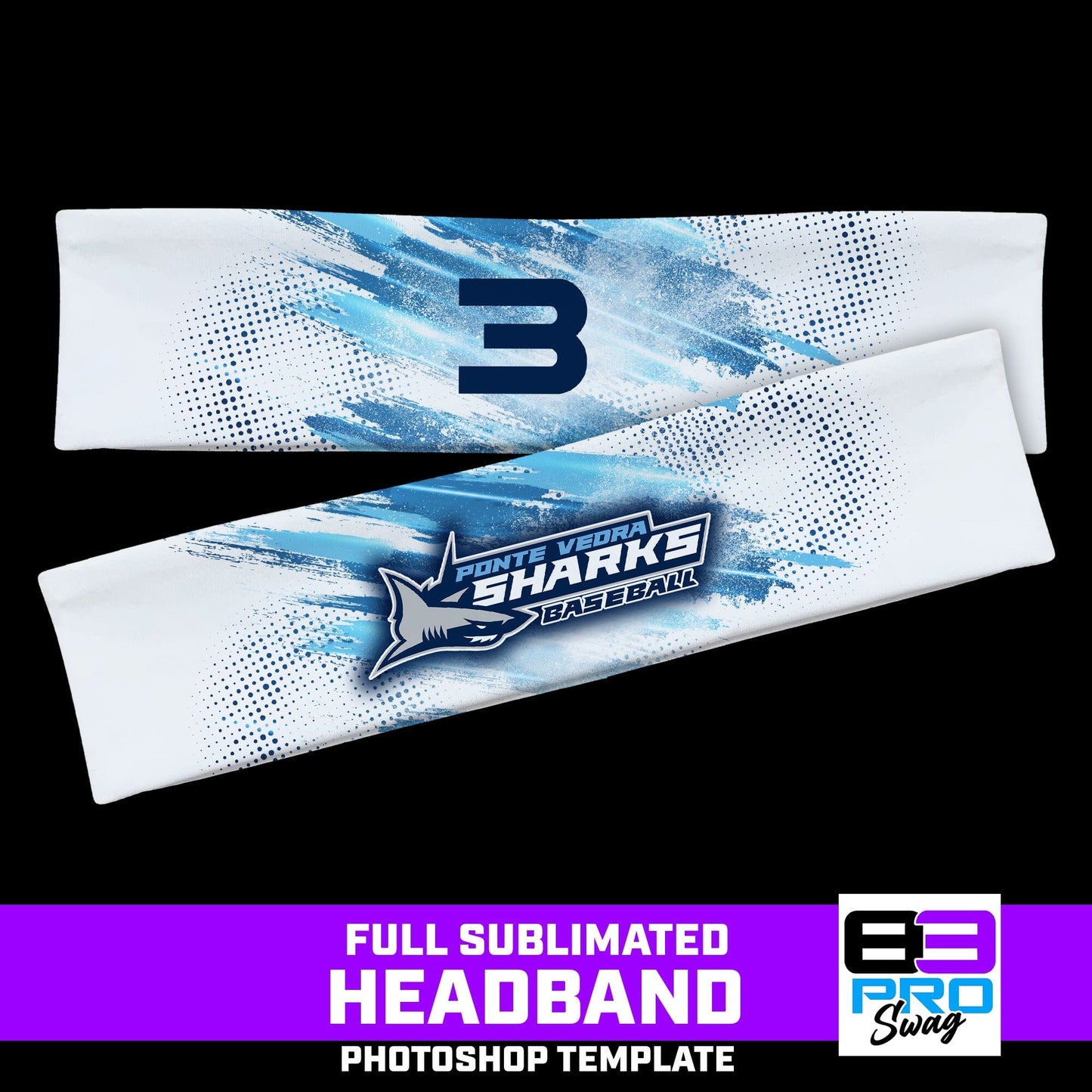 Headbands Photoshop Template - SPLASH - Multi-Sport