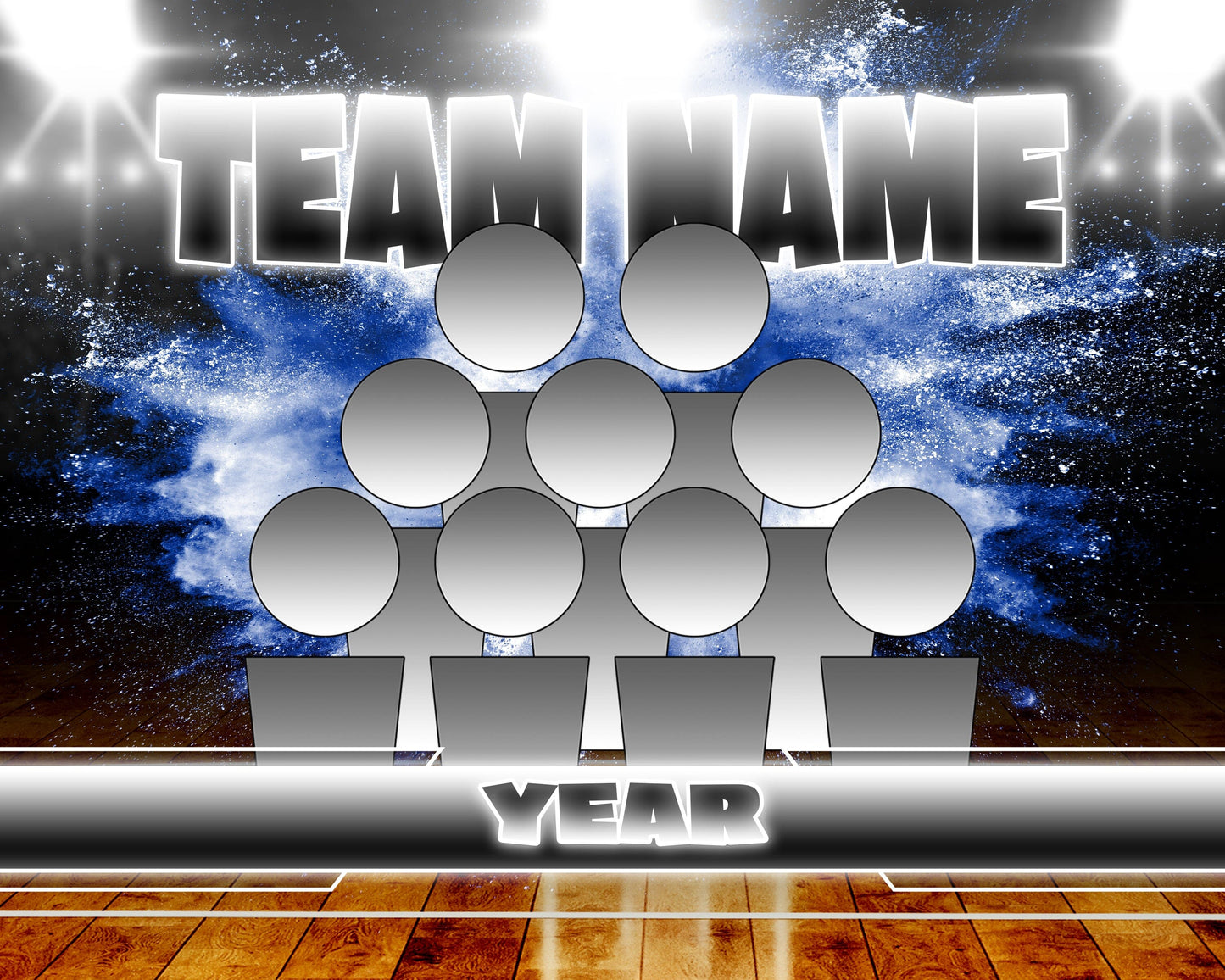 Illumination Basketball GreenScreen Team & Individual Graphics-Photoshop Template - PSMGraphix