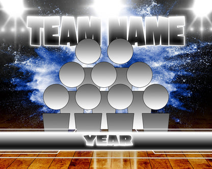 Illumination Basketball GreenScreen Team & Individual Graphics-Photoshop Template - PSMGraphix