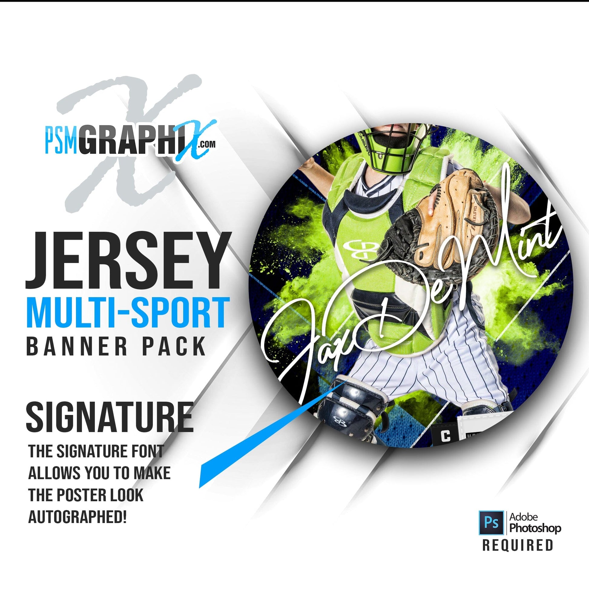 Jersey - Multi Sport Banner Bundle-Photoshop Template - PSMGraphix