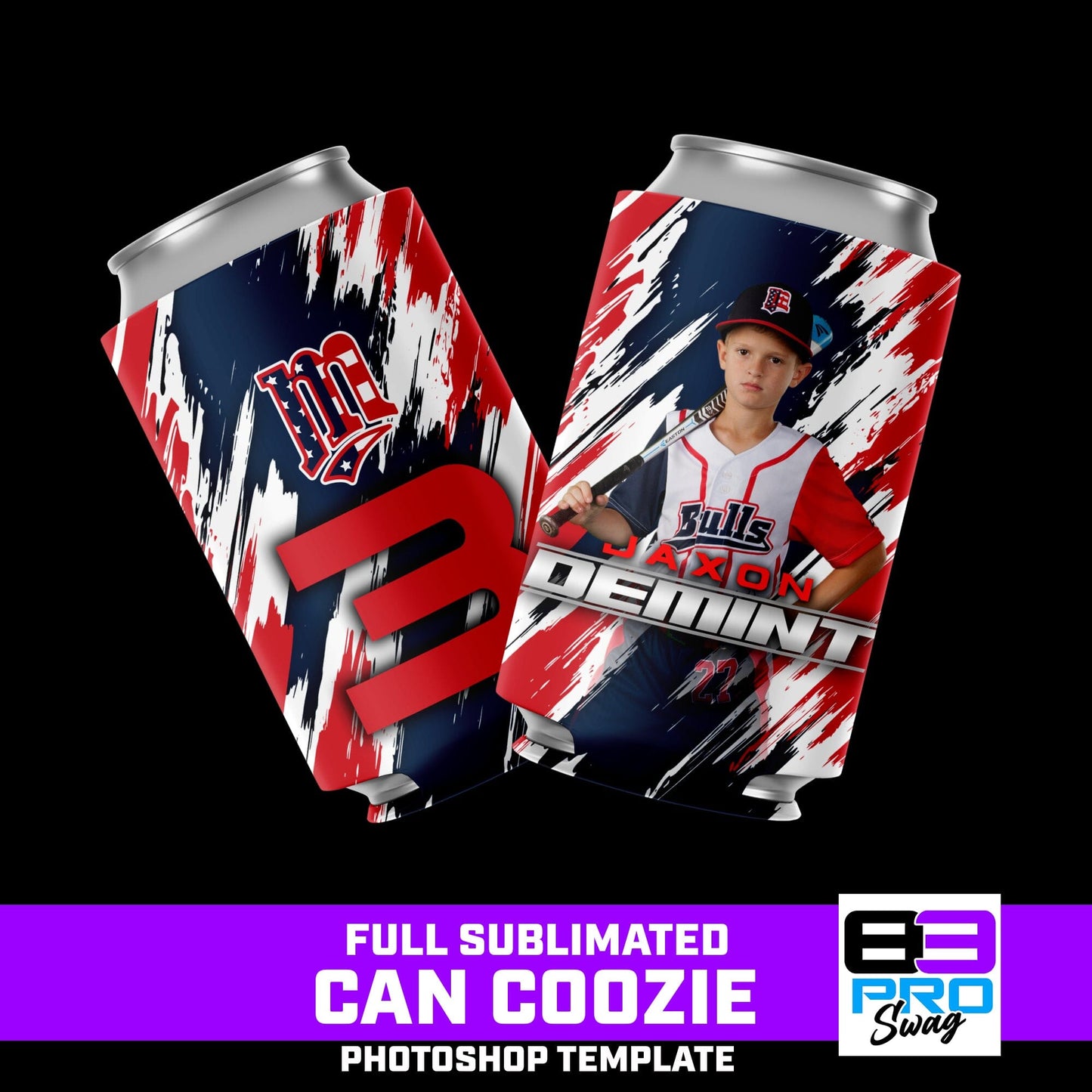 Can Coozie Photoshop Template - Shredded