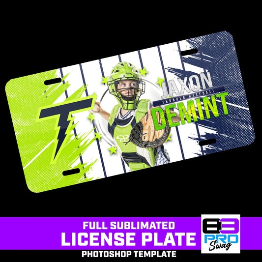 Pin Stripe - License Plate Photoshop Template-Photoshop Template - PSMGraphix