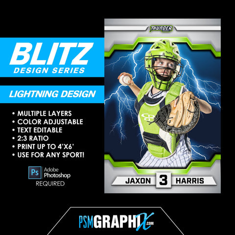 Lightning - BLITZ Series - Poster/Banner Template-Photoshop Template - PSMGraphix