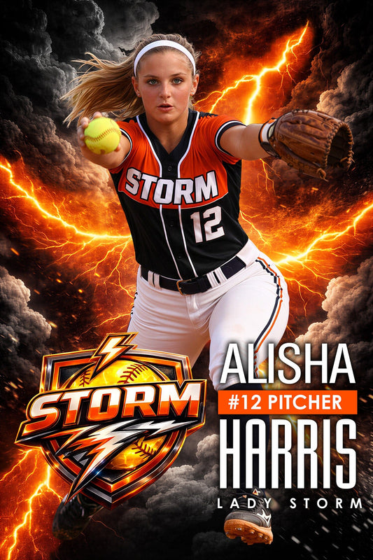 NightFall - Lightning Storm 2:3 Ratio Player Poster/Banner-Photoshop Template - PSMGraphix