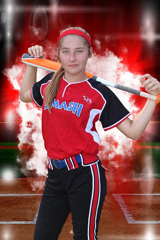 Lights Out - Baseball/Softball Specific - 2:3 Ratio INDIVIDUAL BACKGROUND REPLACEMENT Photoshop Template-Photoshop Template - PSMGraphix