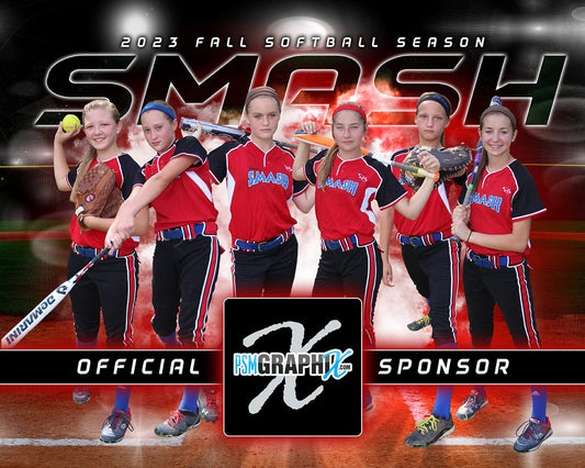 Lights Out - Baseball/Softball Specific - 4:5 Ratio SPONSOR PLAQUE Photoshop Template-Photoshop Template - PSMGraphix