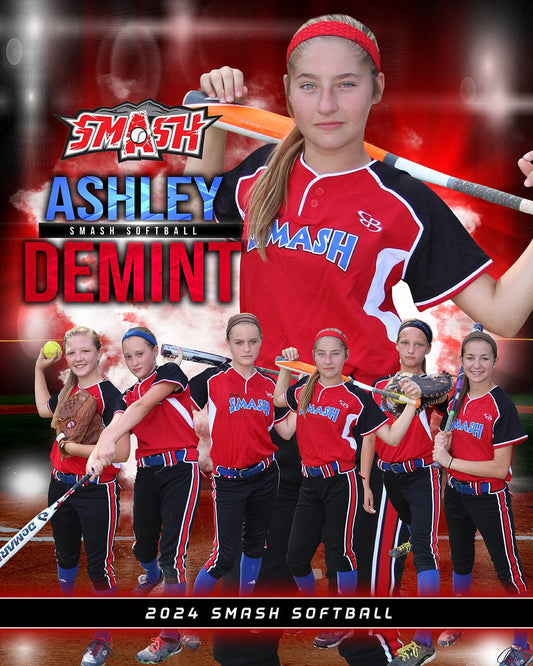 Lights Out - Baseball/Softball Specific - 4:5 Ratio VERTICAL MEMORY MATE Photoshop Template-Photoshop Template - PSMGraphix