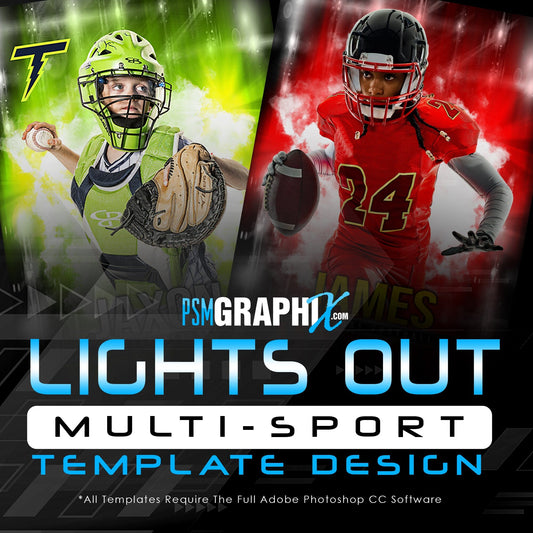 LIGHTS OUT - FULL TEMPLATE COLLECTION-Photoshop Template - PSMGraphix