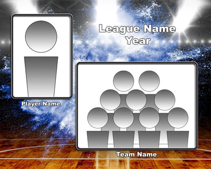 Illumination Basketball Traditional Team & Individual Graphics-Photoshop Template - PSMGraphix