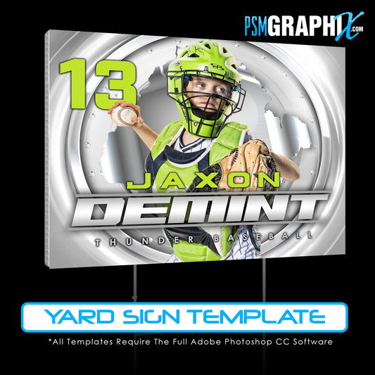 Game Day Yard Sign Template - METAL BREAKOUT