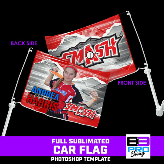 RIPPED - Car Flag Photoshop Template-Photoshop Template - PSMGraphix