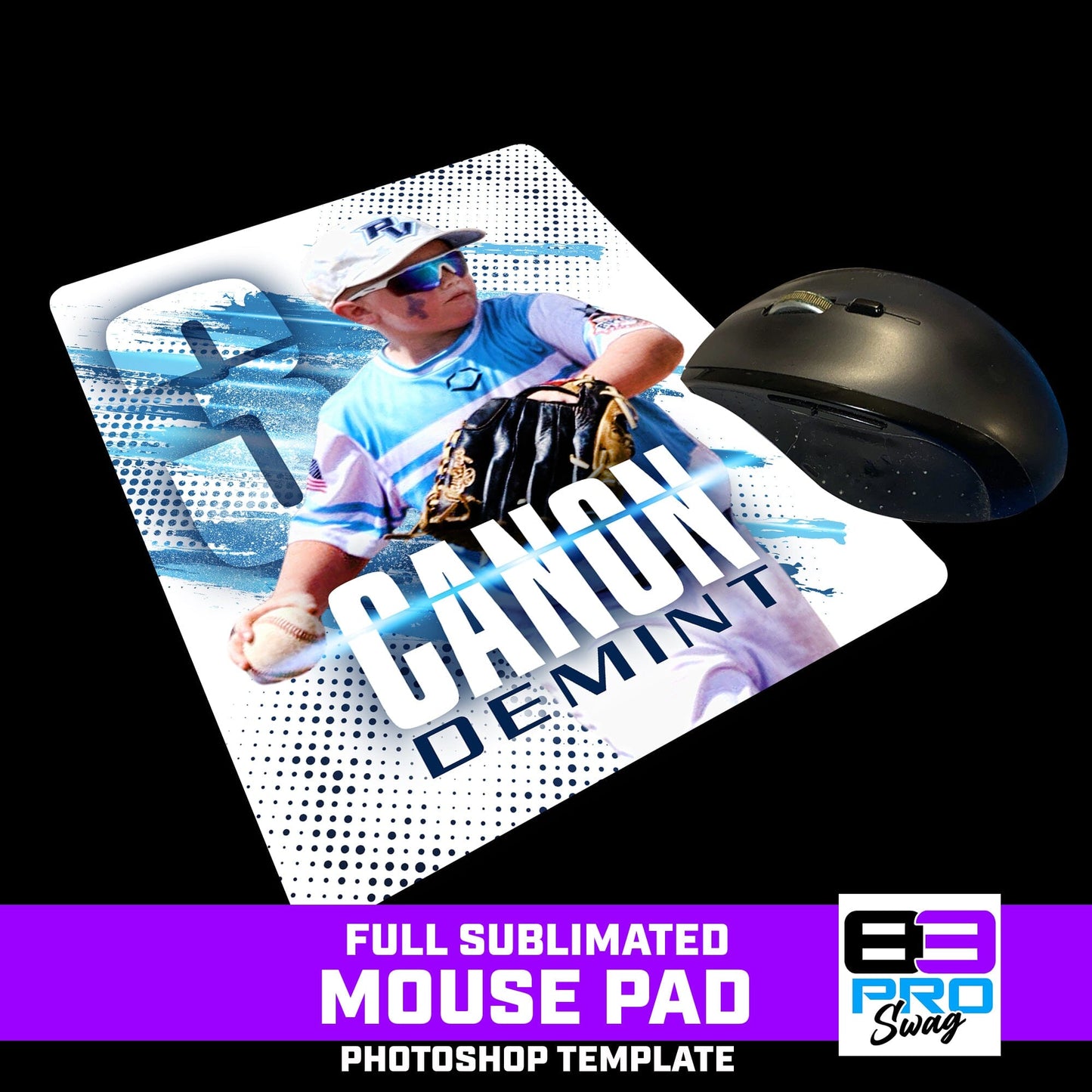 Mouse Pad Photoshop Template - SPLASH - Multi-Sport