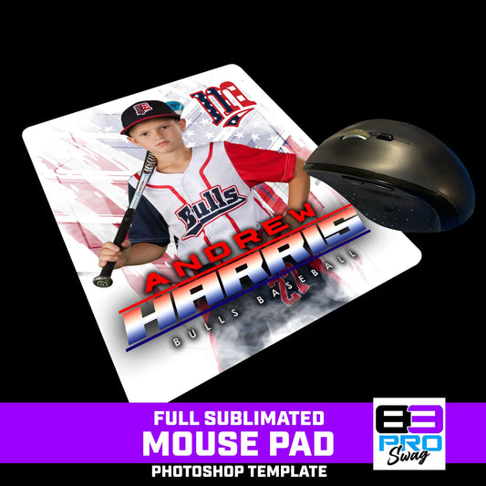 Mouse Pad Photoshop Template - USA Slash - Multi-Sport-Photoshop Template - PSMGraphix