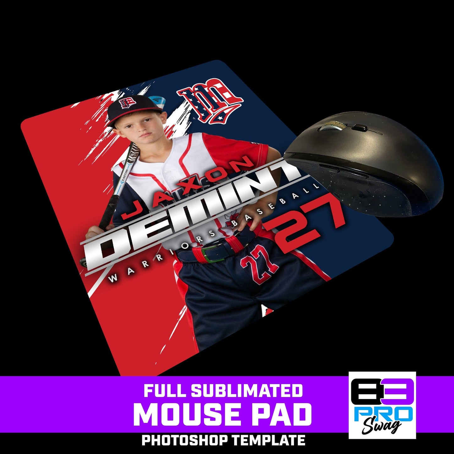 Mouse Pad Photoshop Template - Shredded