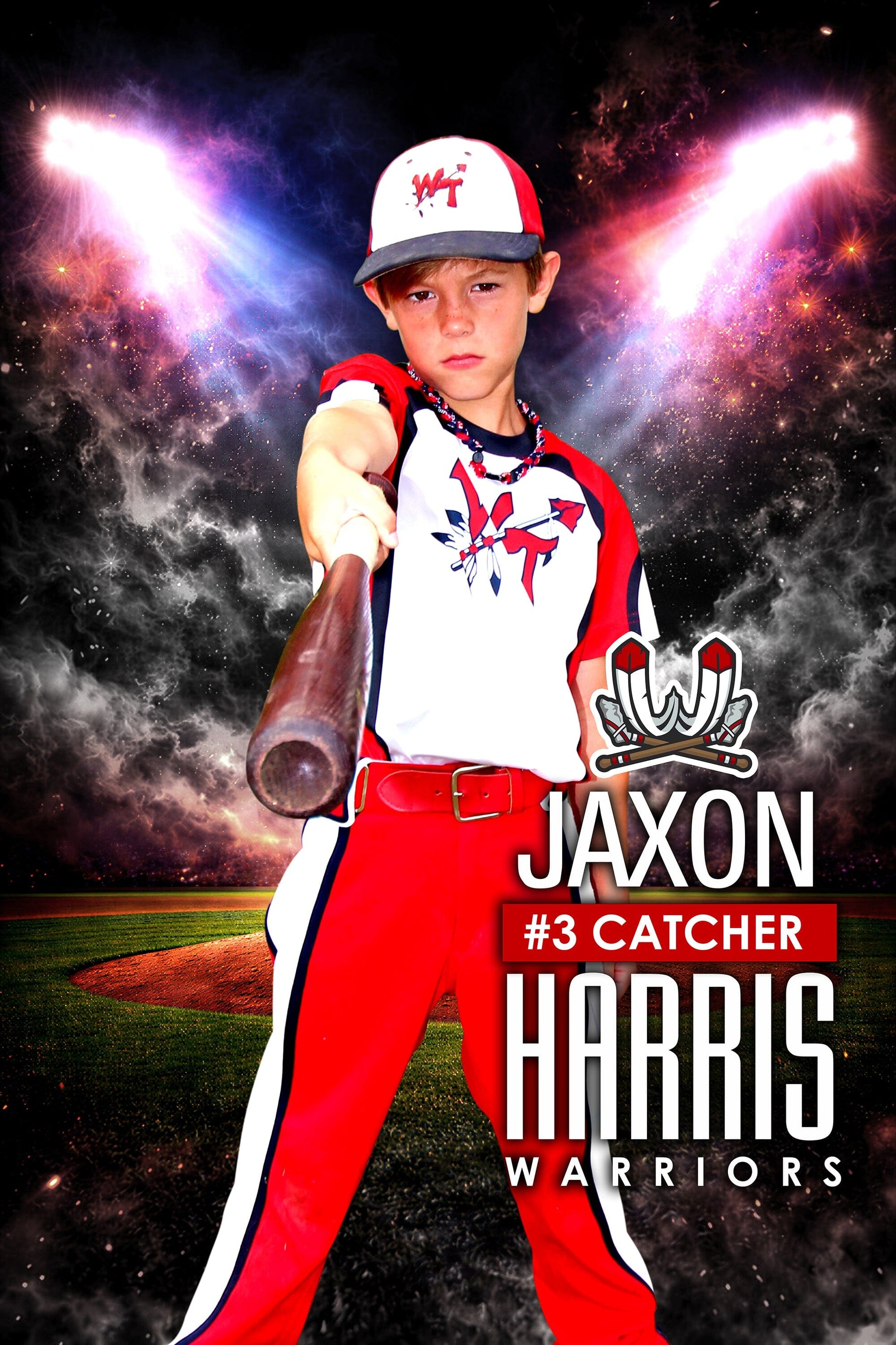 NightFall - Baseball  2:3 Ratio Player Poster/Banner-Photoshop Template - PSMGraphix