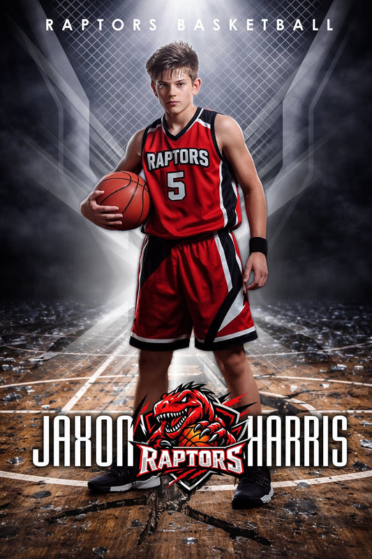 NightFall - Basketball Extreme 2:3 Ratio Player Poster/Banner-Photoshop Template - PSMGraphix
