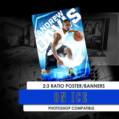 On Ice 2:3 Ratio Player Poster/Banner-Photoshop Template - PSMGraphix