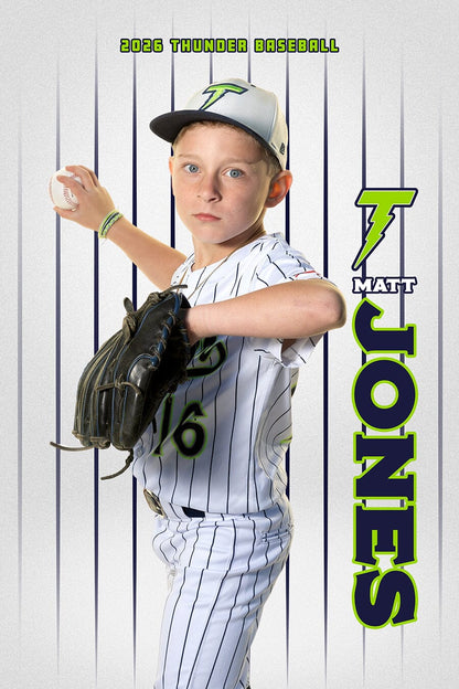 Pin Stripes - 2:3 Ratio Player Poster/Banner