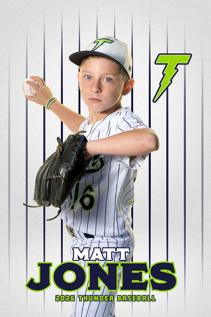 Pin Stripes - 2:3 Ratio Player Poster/Banner