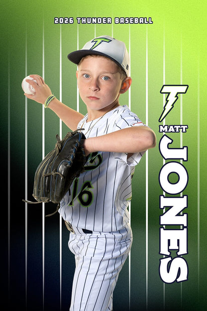 Pin Stripes - 2:3 Ratio Player Poster/Banner