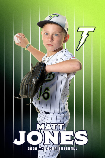 Pin Stripes - 2:3 Ratio Player Poster/Banner
