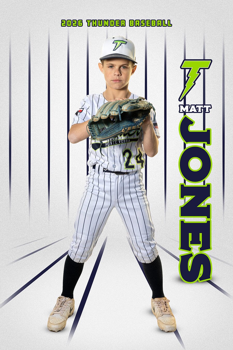 Pin Stripes - 2:3 Ratio Player Poster/Banner