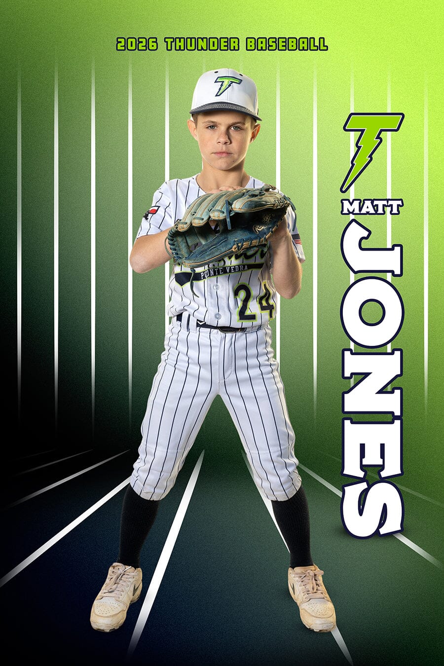 Pin Stripes - 2:3 Ratio Player Poster/Banner