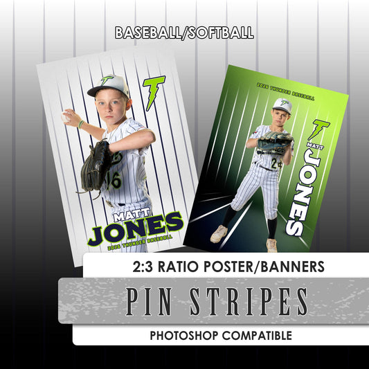 Pin Stripes - 2:3 Ratio Player Poster/Banner