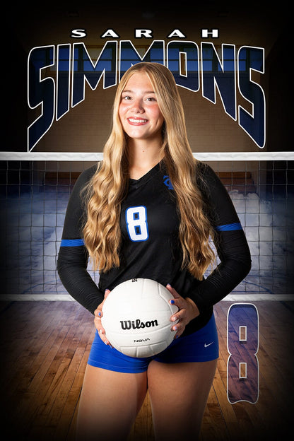 Rally Volleyball - 2:3 Ratio Player Poster/Banner