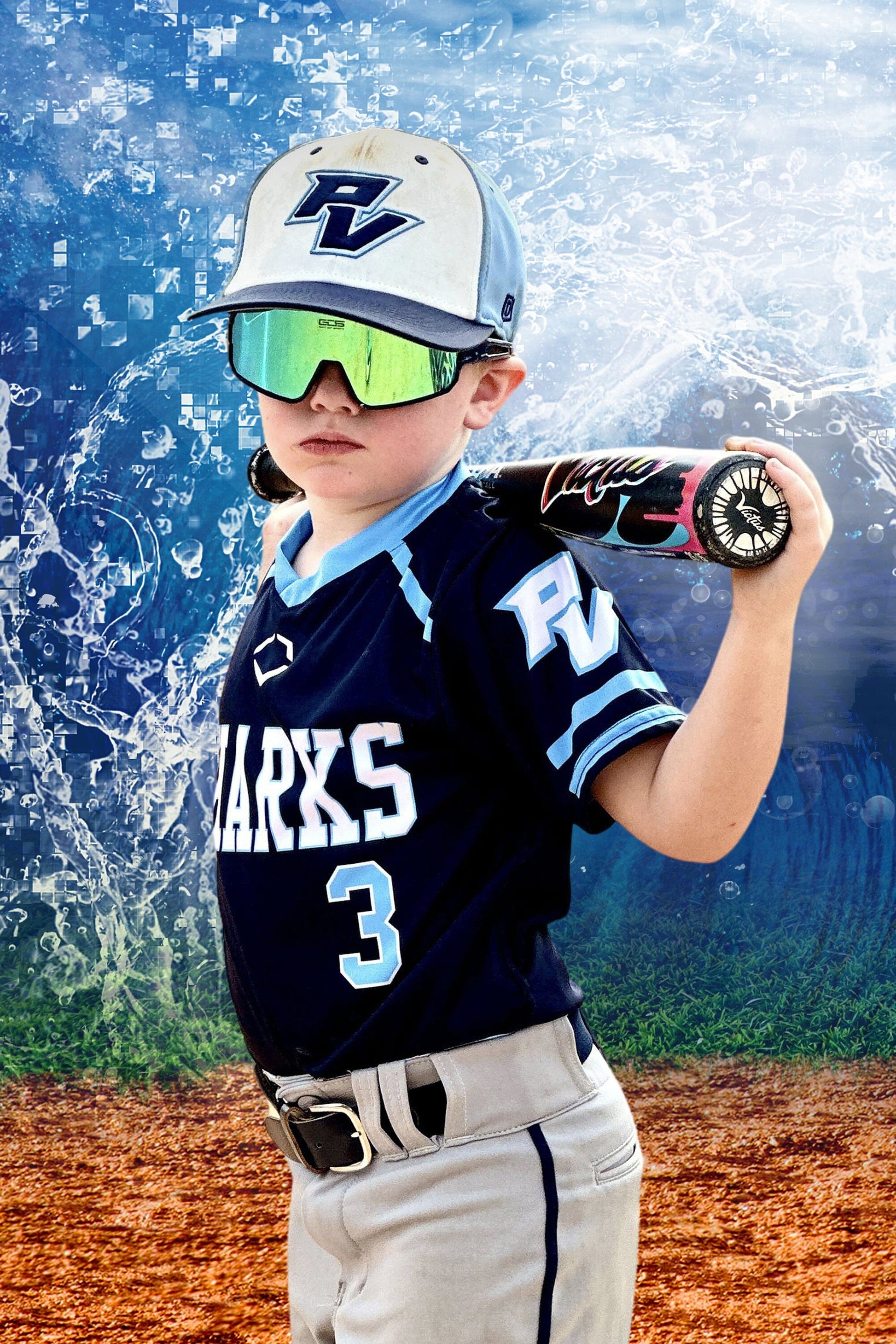 2:3 Ratio INDIVIDUAL BACKGROUND REPLACEMENT Photoshop Template - Shark Multi-Sport-Photoshop Template - PSMGraphix