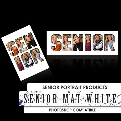 Senior Studio Mat Package Template - White
