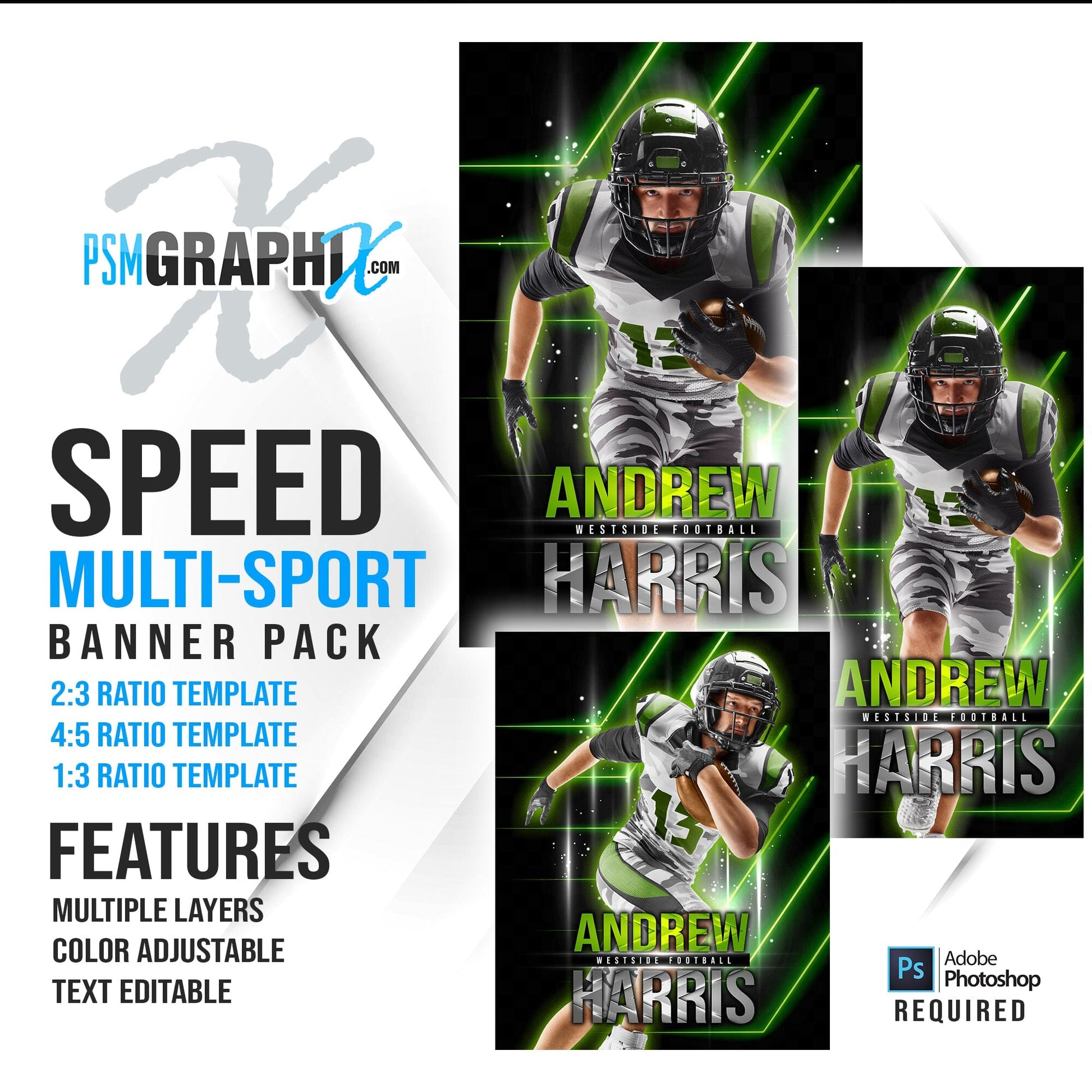 Speed - Multi Sport Banner Bundle-Photoshop Template - PSMGraphix
