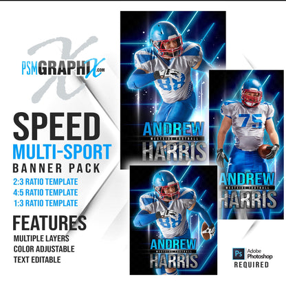 Speed - Multi Sport Banner Bundle-Photoshop Template - PSMGraphix
