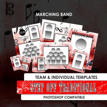 Step Off Traditional Team & Individual Graphics-Photoshop Template - PSMGraphix