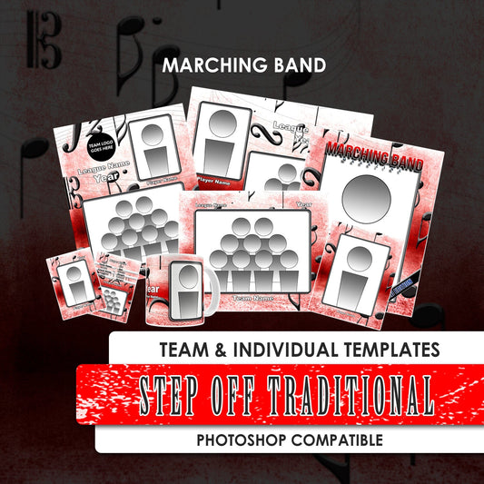 Step Off Traditional Team & Individual Graphics-Photoshop Template - PSMGraphix