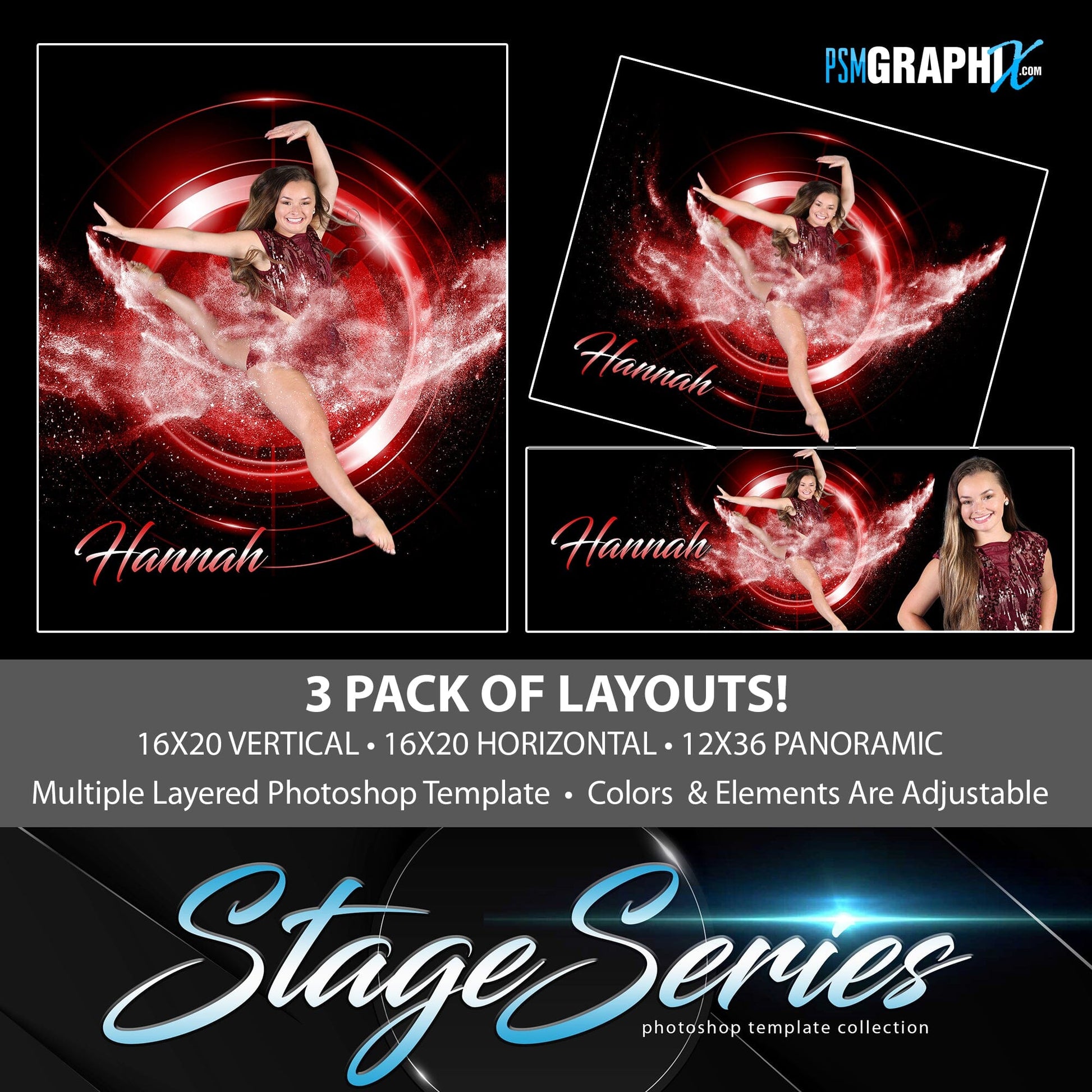 Target - Stage Series II - Photoshop Template 3 Pack-Photoshop Template - PSMGraphix