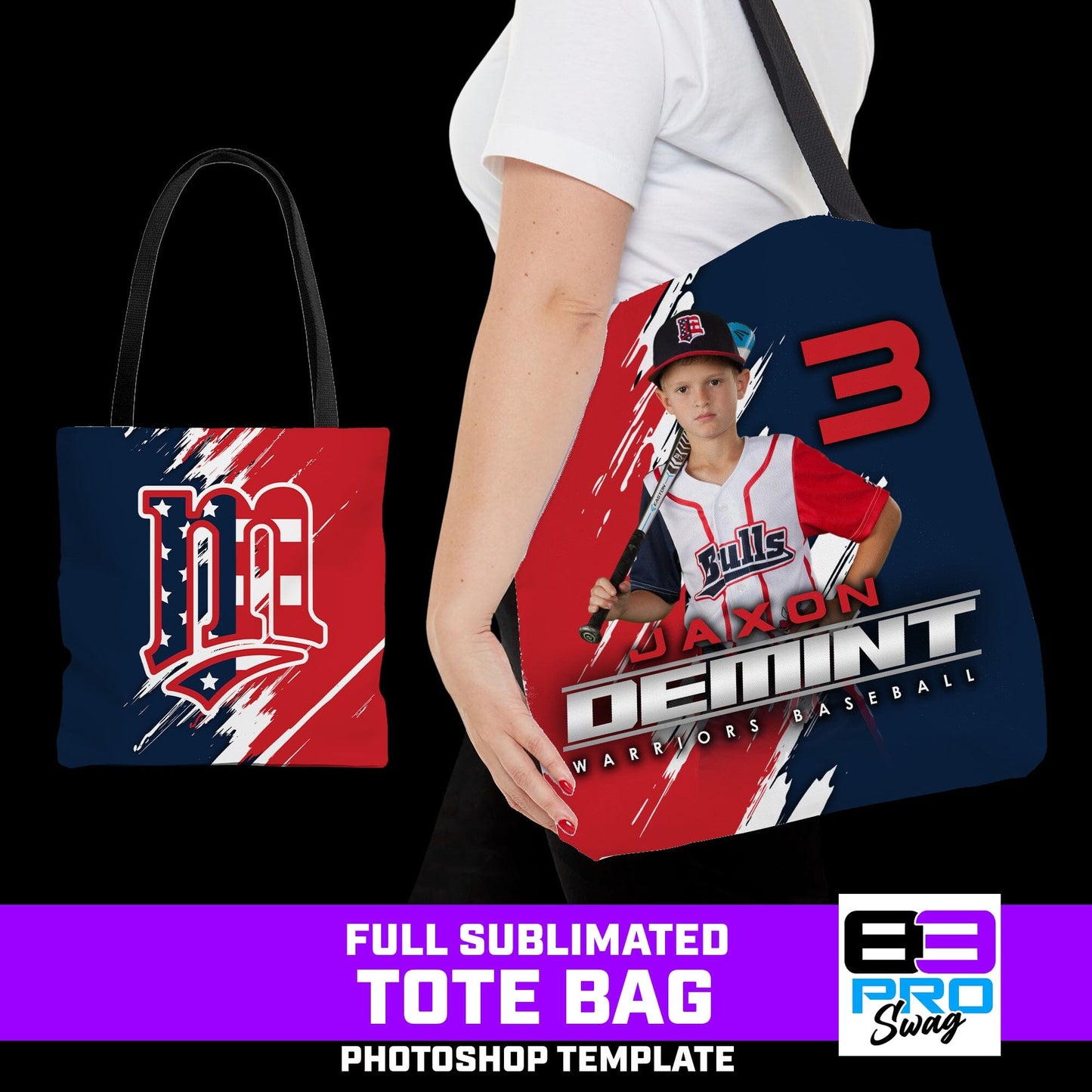 Tote Bag Photoshop Template - Shredded