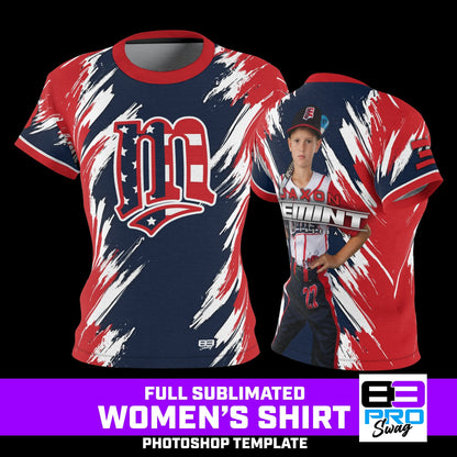 Women's Full Sublimated Sportswear Shirt - Shredded