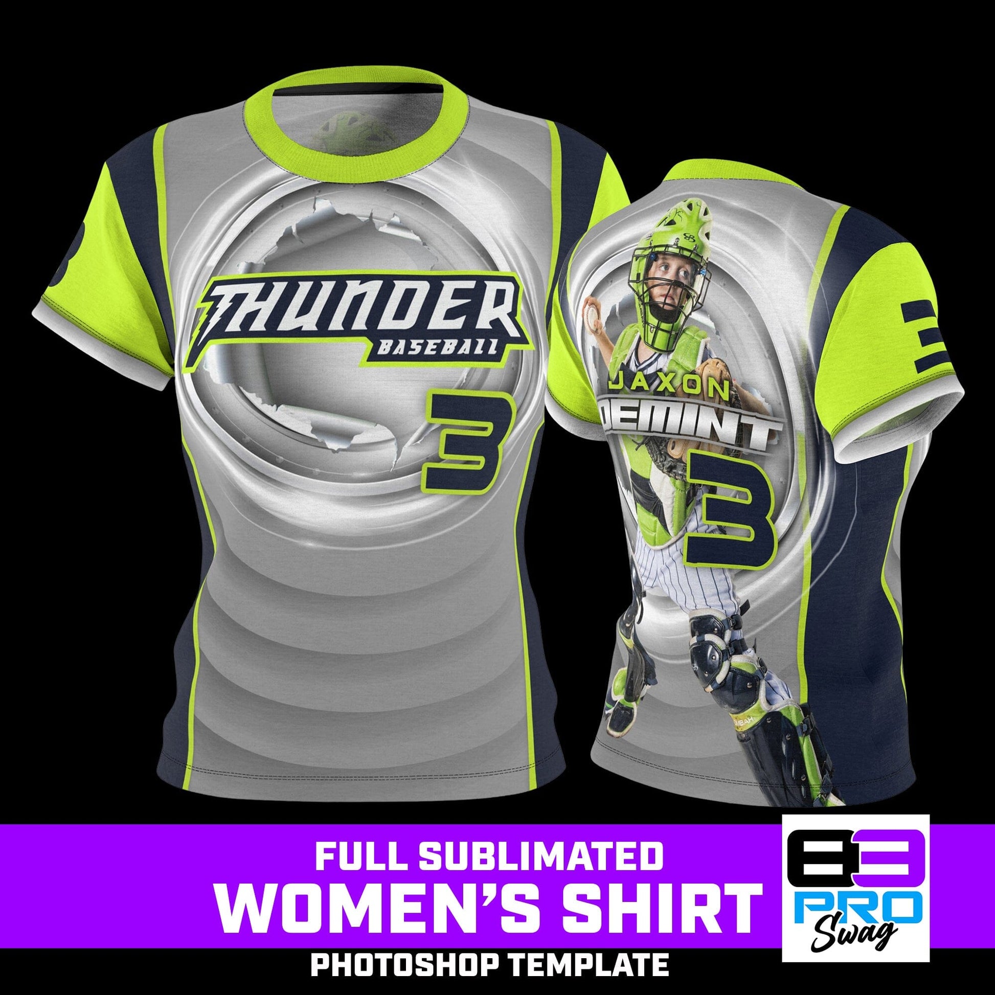 METAL BREAKOUT - Women's Full Sublimated Sportswear Shirt-Photoshop Template - PSMGraphix