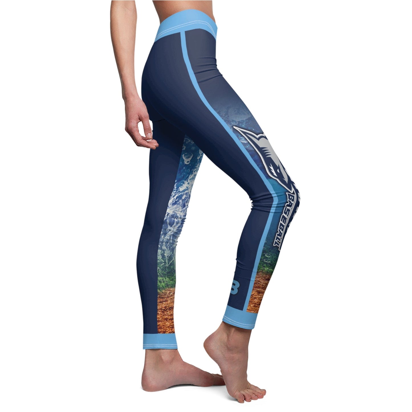 Women's Full Sublimated Sportswear Leggings - Shark Multi-Sport-Photoshop Template - PSMGraphix